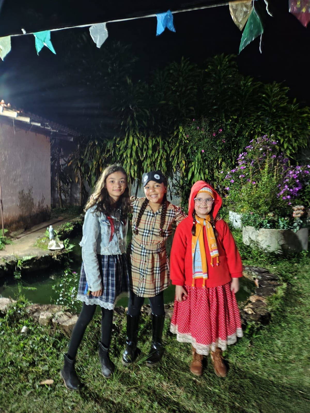 Foto da família no sítio